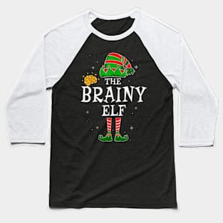 The Brainy Elf Group Matching Family Christmas Smart Funny Baseball T-Shirt